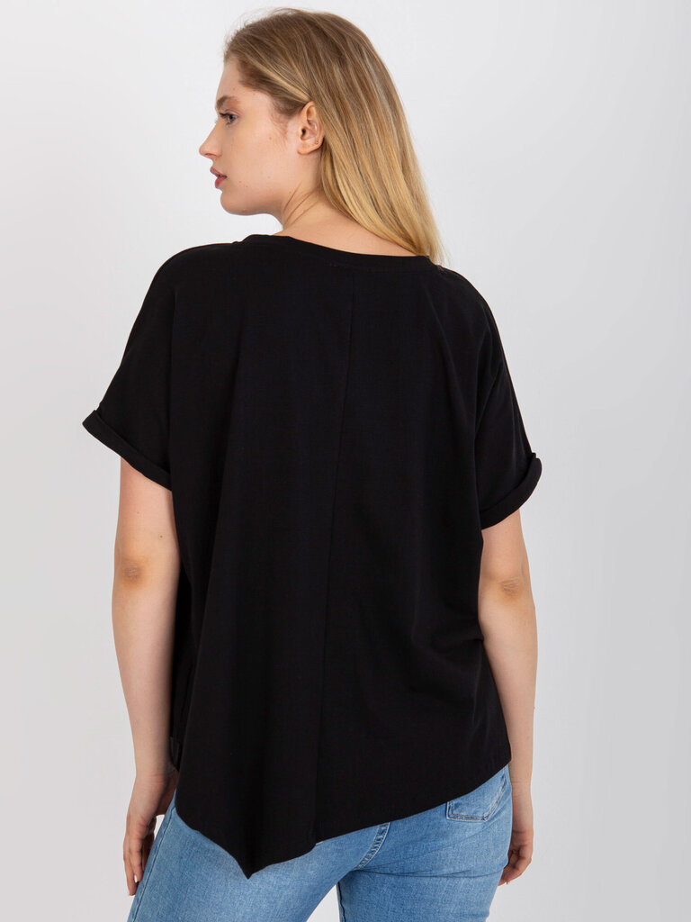 Naisten musta plus-kokoinen T-paita hinta ja tiedot | Naisten T-paidat | hobbyhall.fi