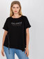 Naisten musta plus-kokoinen T-paita hinta ja tiedot | Naisten T-paidat | hobbyhall.fi