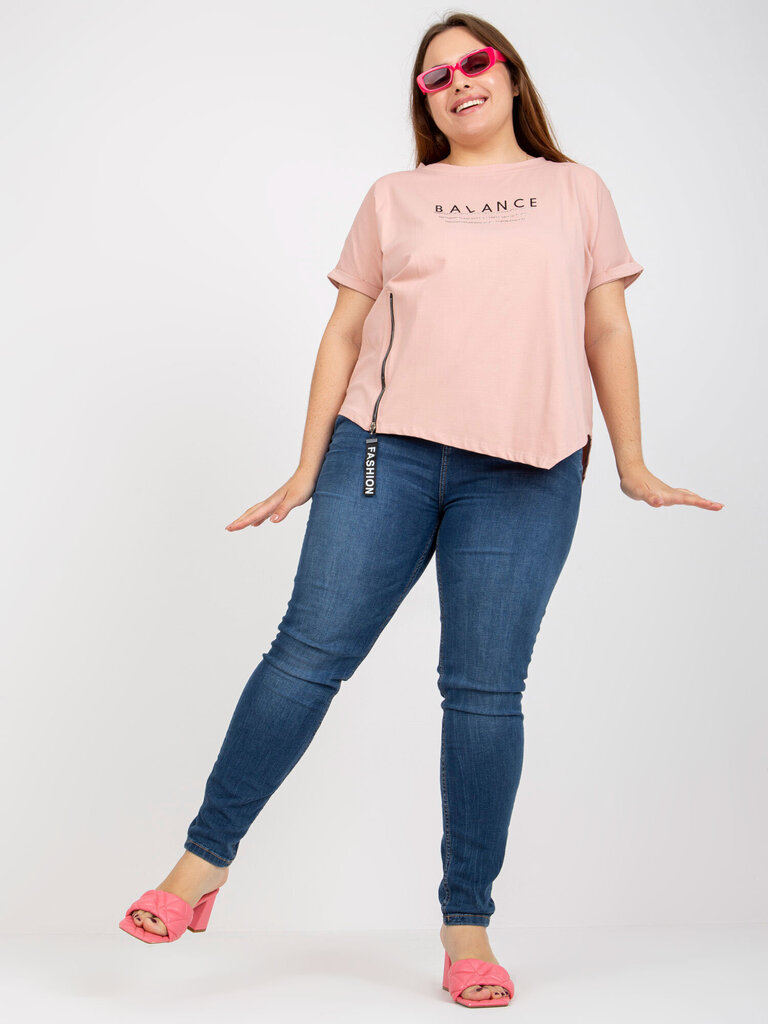 Naisten kirkkaan pinkki plus-koon T-paita hinta ja tiedot | Naisten T-paidat | hobbyhall.fi