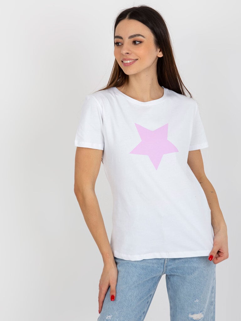 Naisten valkoinen T-paita printillä hinta ja tiedot | Naisten T-paidat | hobbyhall.fi
