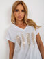 Naisten valkoinen T-paita printillä hinta ja tiedot | Naisten T-paidat | hobbyhall.fi