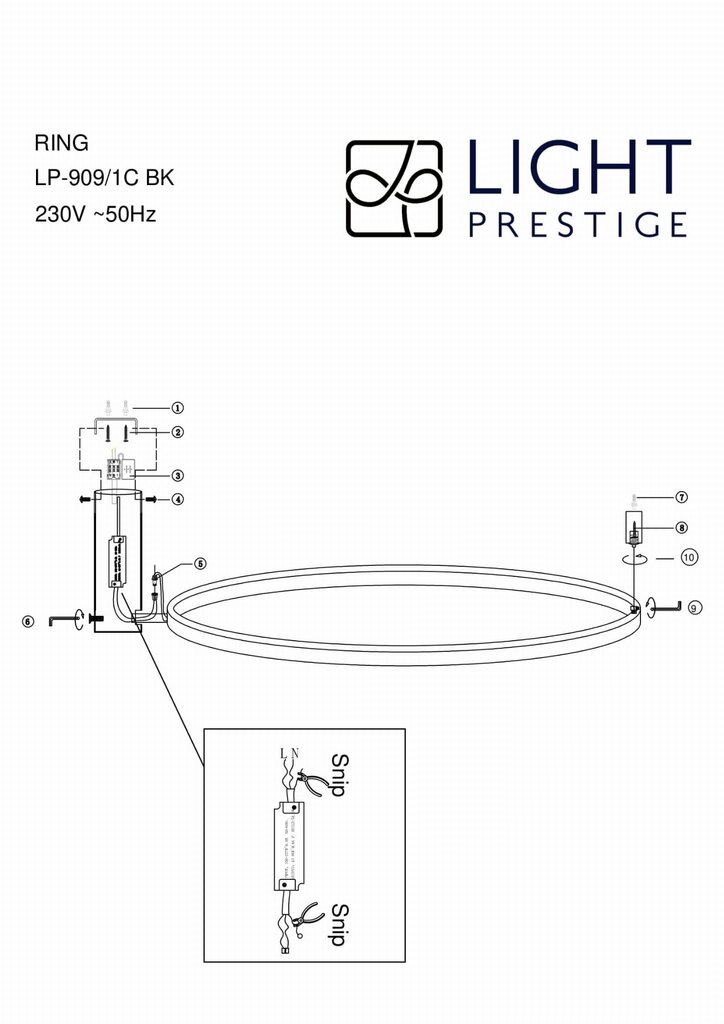 LED-kattovalaisin Light Prestige Ring L. hinta ja tiedot | Kattovalaisimet | hobbyhall.fi