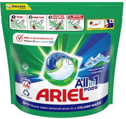 Ariel Mountain Spring pesukapselit, 44 kpl hinta ja tiedot | Pyykinpesuaineet | hobbyhall.fi