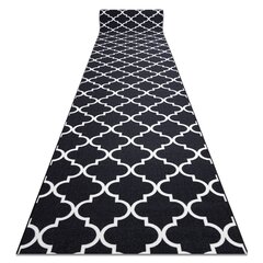 TRELLIS marokkolainen matto, 80 x 400 cm, musta hinta ja tiedot | Isot matot | hobbyhall.fi