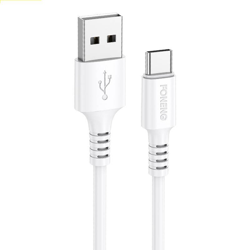 Kaapeli USB-USB C Foneng, x85 3A pikalataus, 1m (valkoinen) hinta ja tiedot | Puhelinkaapelit | hobbyhall.fi