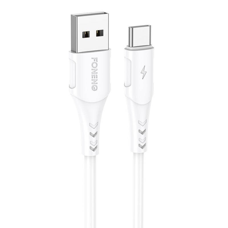 USB-kaapeli USB-C Foneng, x81 2.1A, 1m (valkoinen) hinta ja tiedot | Puhelinkaapelit | hobbyhall.fi