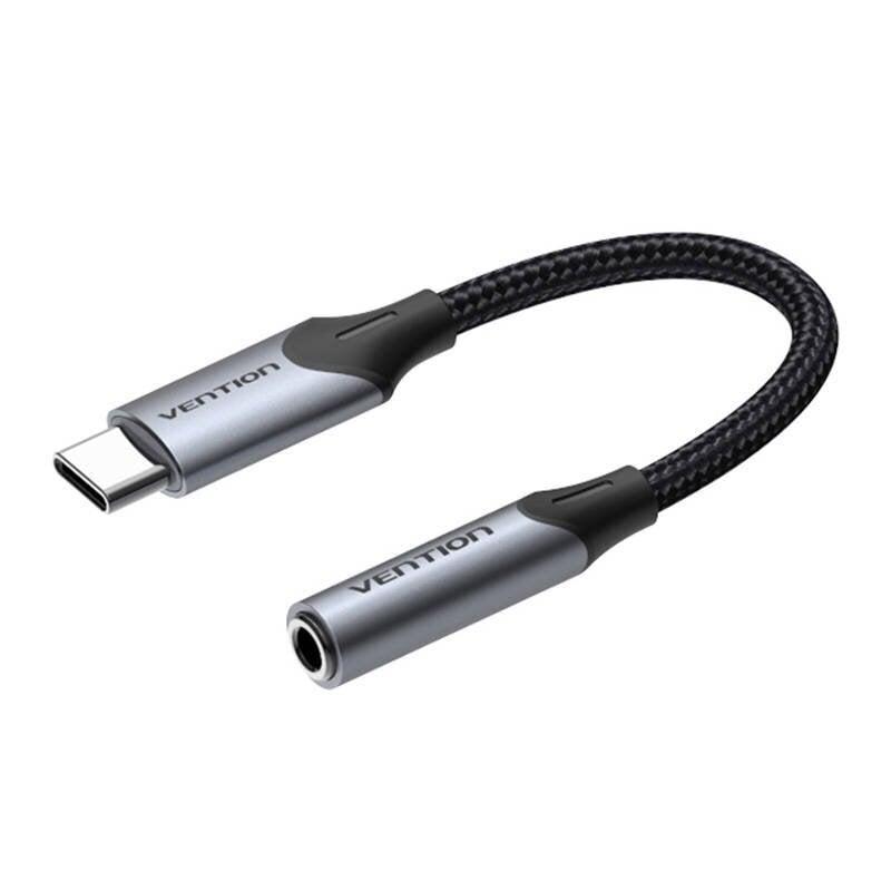 Kuulokeliitäntäsovitin USB-C - 3,5 mm Vention BGJHA 0,1 m hinta ja tiedot | Adapterit | hobbyhall.fi