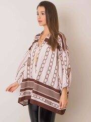 Beige ja ruskea kuviollinen pusero. hinta ja tiedot | Naisten paidat | hobbyhall.fi