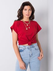 Burgundinpunainen pusero, jossa pääntie selässä. hinta ja tiedot | Naisten paidat | hobbyhall.fi