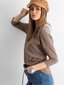 Ruskea pusero, jossa 3/4-hihat. XL hinta ja tiedot | Naisten paidat | hobbyhall.fi
