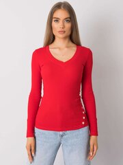 RUE PARIS Naisten punainen pitkähihainen pusero. hinta ja tiedot | Naisten paidat | hobbyhall.fi