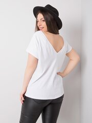 Valkoinen plus kokoinen puuvillainen t-paita. hinta ja tiedot | Naisten paidat | hobbyhall.fi
