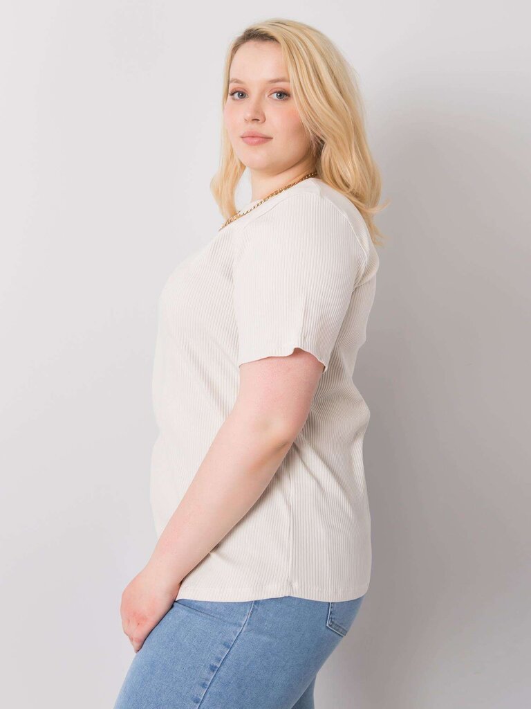 Vaalean beige plus-koon pusero hinta ja tiedot | Naisten paidat | hobbyhall.fi