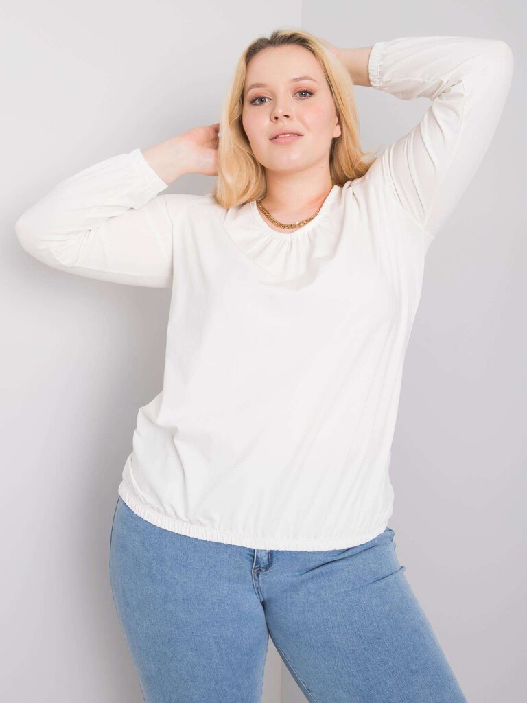 Naisten Valkoinen Plus kokoinen pusero Valkoinen XL hinta ja tiedot | Naisten paidat | hobbyhall.fi