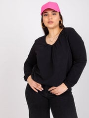 Plus-kokoinen musta puuvillapusero. hinta ja tiedot | Naisten paidat | hobbyhall.fi