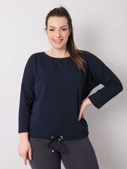 Plus-kokoinen tummansininen puuvillapusero. hinta ja tiedot | Naisten paidat | hobbyhall.fi