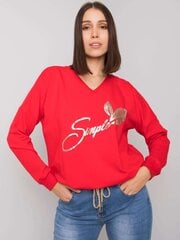 Naisten punainen plus-kokoinen pusero hinta ja tiedot | Naisten paidat | hobbyhall.fi
