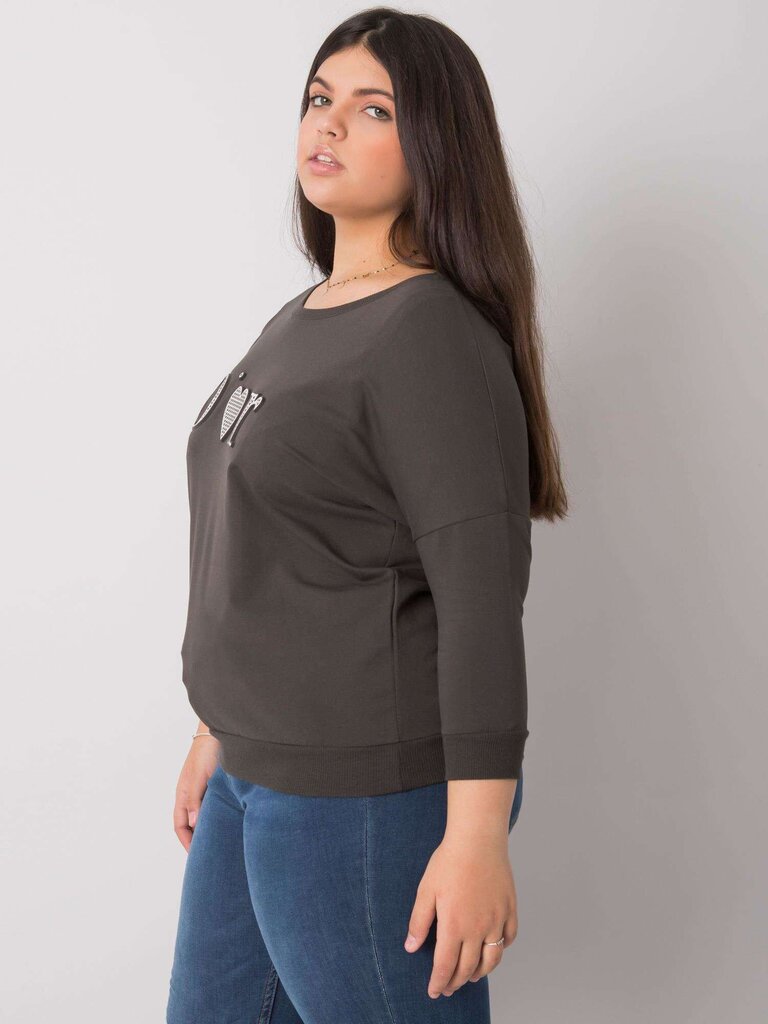 Naisten khaki Plus-kokoinen pusero hinta ja tiedot | Naisten paidat | hobbyhall.fi