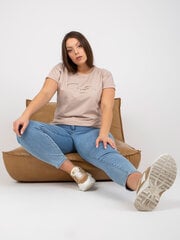 Naisten plus kokoinen beige T-paita hinta ja tiedot | Naisten paidat | hobbyhall.fi