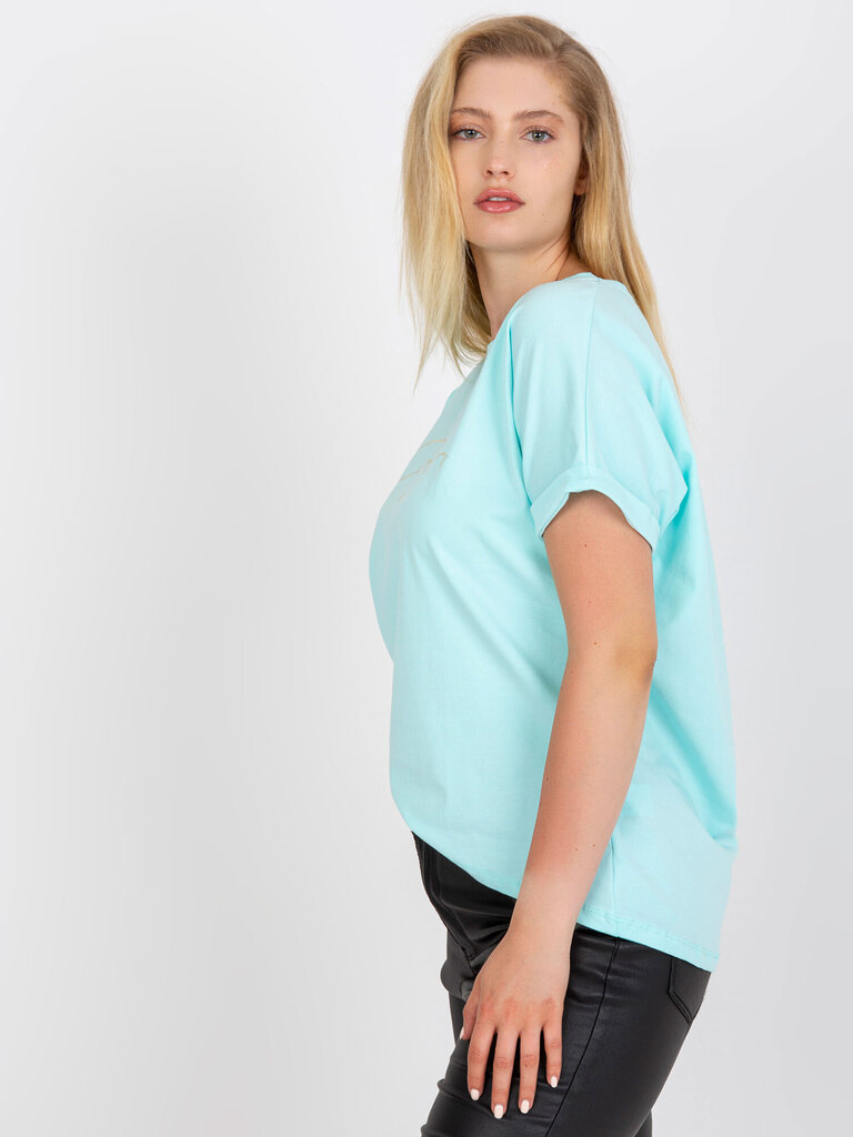 Naisten plus-kokoinen minttu T-paita hinta ja tiedot | Naisten paidat | hobbyhall.fi