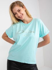 Naisten plus-kokoinen minttu T-paita hinta ja tiedot | Naisten paidat | hobbyhall.fi