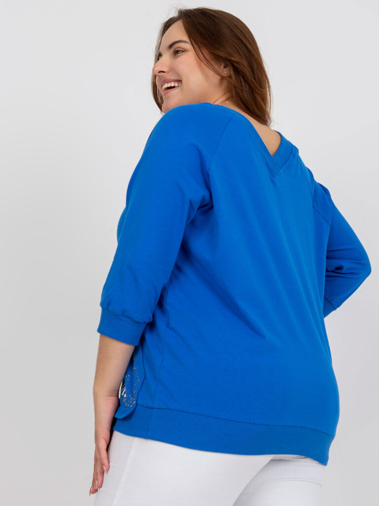 Naisten sininen plus-kokoinen pusero hinta ja tiedot | Naisten paidat | hobbyhall.fi