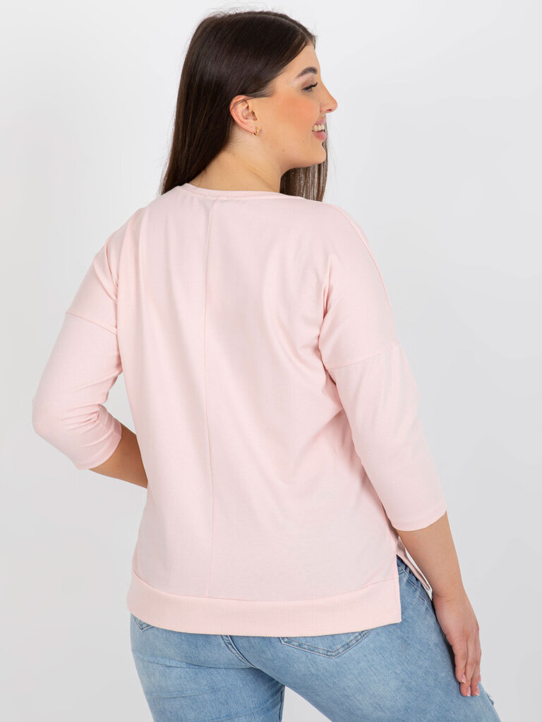 Naisten vaaleanpunainen plus-kokoinen pusero hinta ja tiedot | Naisten paidat | hobbyhall.fi