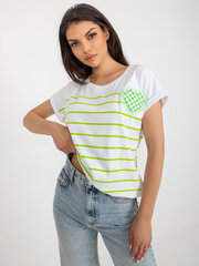 Naisten valko-vihreä T-paita printillä hinta ja tiedot | Naisten paidat | hobbyhall.fi