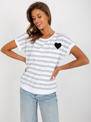 Naisten mustavalkoinen T-paita printillä hinta ja tiedot | Naisten paidat | hobbyhall.fi
