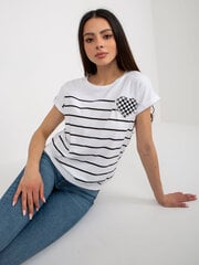 Naisten mustavalkoinen T-paita printillä hinta ja tiedot | Naisten paidat | hobbyhall.fi