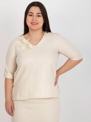 Naisten beige Plus-kokoinen pusero hinta ja tiedot | Naisten paidat | hobbyhall.fi