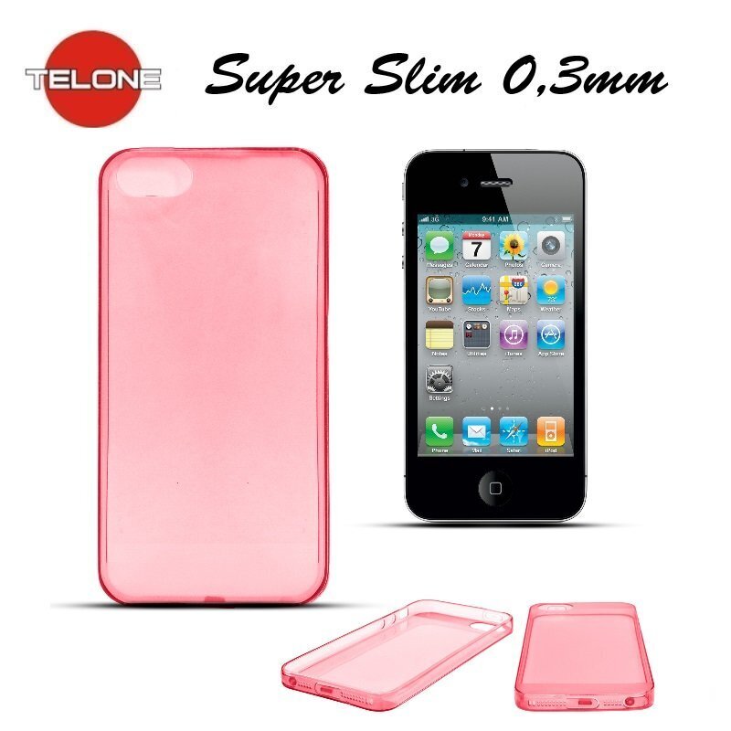 Telone Ultra Slim 0.3mm Back Case Apple iPhone 4 4S Coral hinta ja tiedot | Puhelimen kuoret ja kotelot | hobbyhall.fi