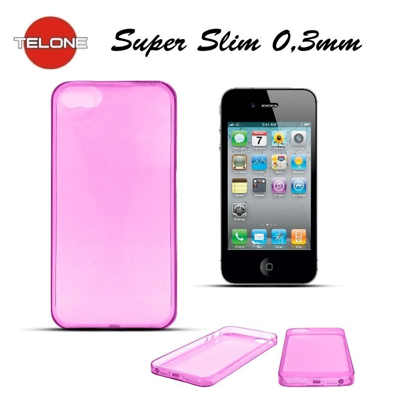 Telone Ultra Slim 0.3mm Back Case Apple iPhone 4 4S Pink hinta ja tiedot | Puhelimen kuoret ja kotelot | hobbyhall.fi