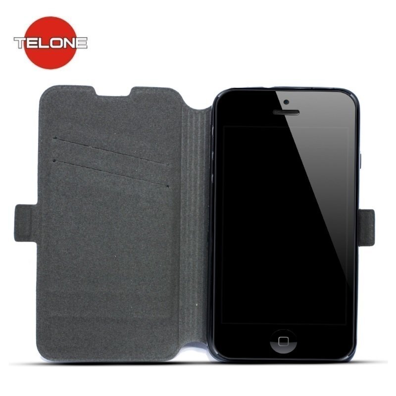 Telone Super Slim Shine Book Case with stand Microsoft Lumia 430 Black hinta ja tiedot | Puhelimen kuoret ja kotelot | hobbyhall.fi