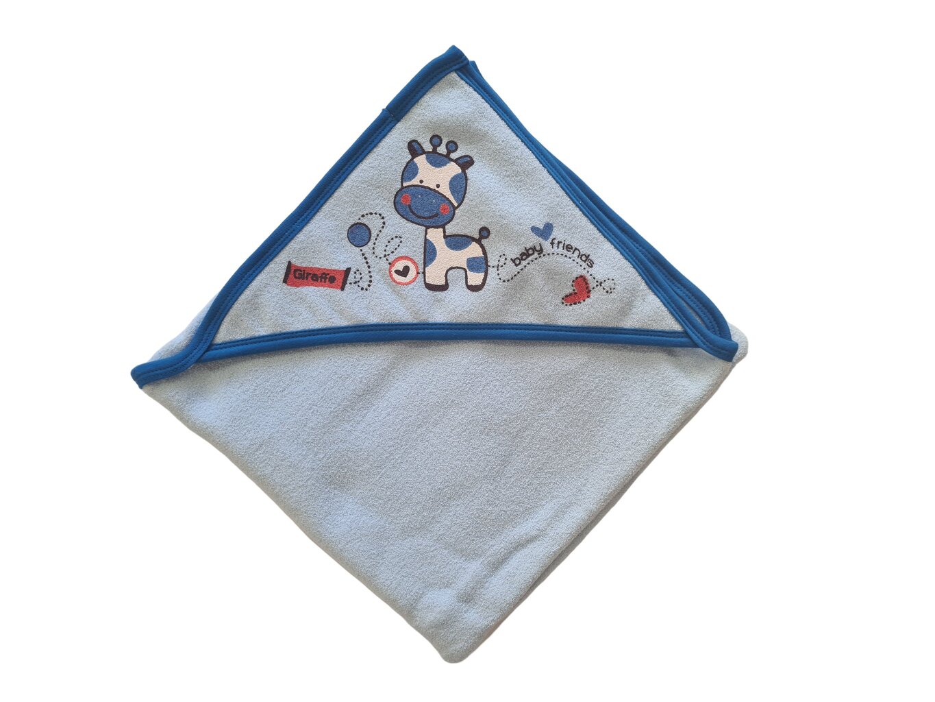 Vauvan pyyhe hupulla, sininen 100 x 100 cm hinta ja tiedot | Kylpyvälineet | hobbyhall.fi