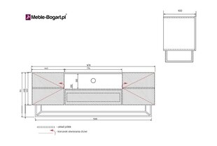 TV-taso Bogart Asha 200, valkoinen hinta ja tiedot | TV-tasot | hobbyhall.fi