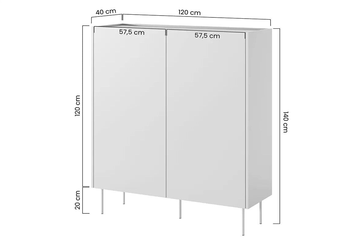 Kaappi Bogart Desin 120, beige hinta ja tiedot | Olohuoneen kaapit ja lipastot | hobbyhall.fi