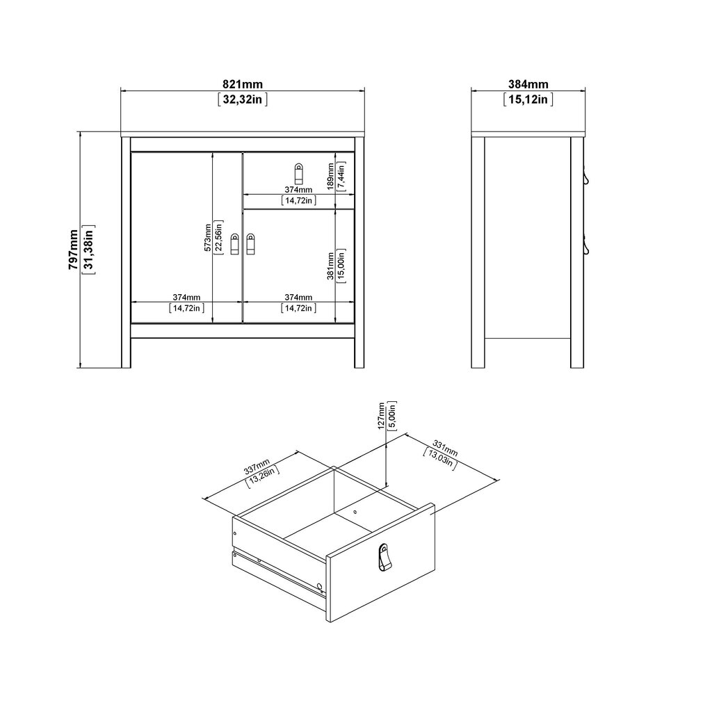 Lipasto Madrid, musta hinta ja tiedot | Lipastot | hobbyhall.fi