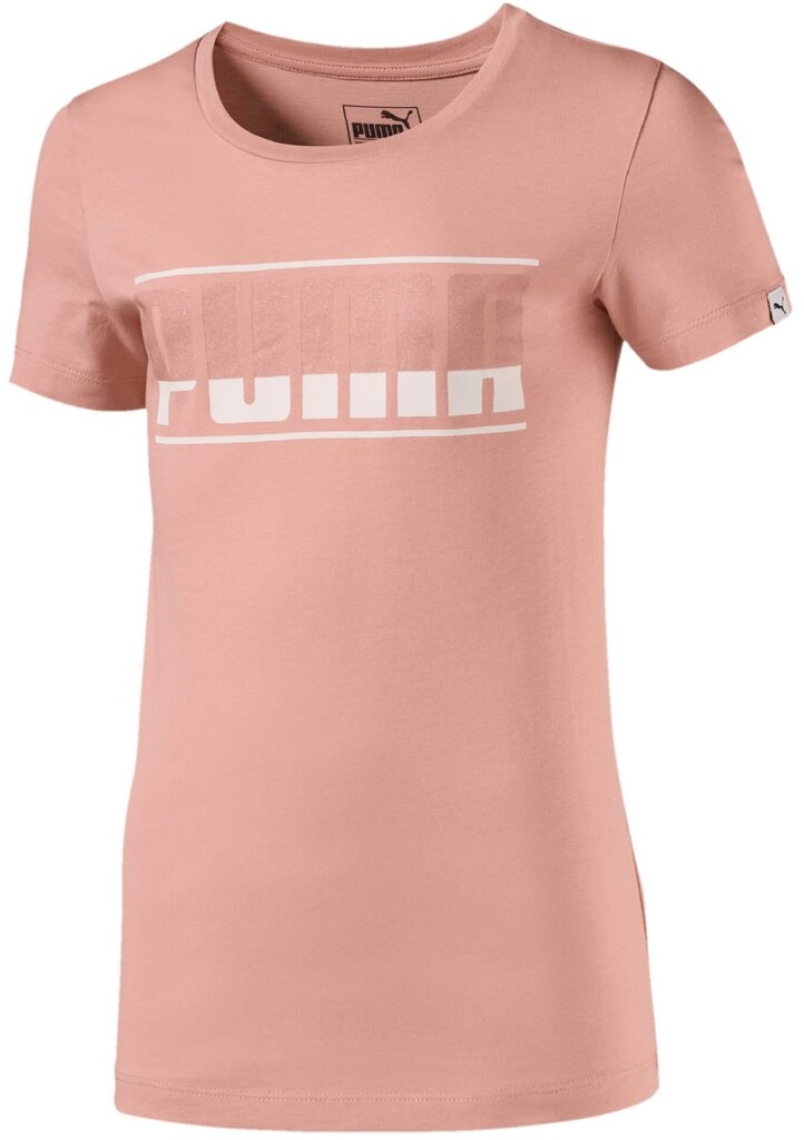 Puma Puserot Style Graphic Tee Pink hinta ja tiedot | Tyttöjen paidat | hobbyhall.fi