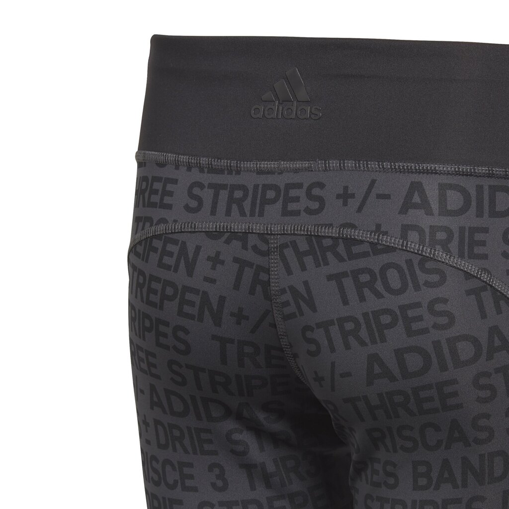Adidas Elastinen YG TR Brand Tights Black hinta ja tiedot | Tyttöjen leggingsit ja housut | hobbyhall.fi