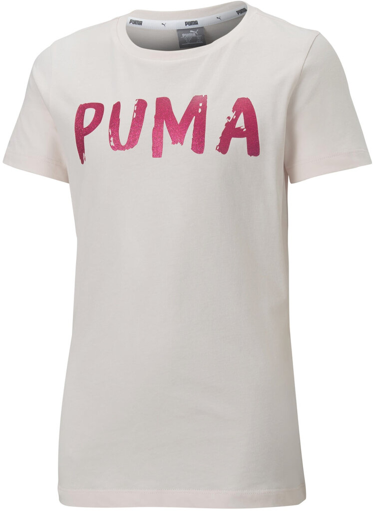 Puma Puserot Alpha Tee G Pink hinta ja tiedot | Tyttöjen paidat | hobbyhall.fi