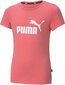 Puma Puserot Ess Logo Tee Pink hinta ja tiedot | Tyttöjen paidat | hobbyhall.fi