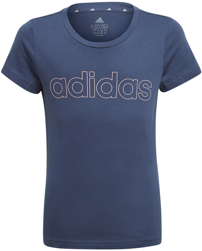 Adidas Puserot G Lin T Blue hinta ja tiedot | Tyttöjen paidat | hobbyhall.fi