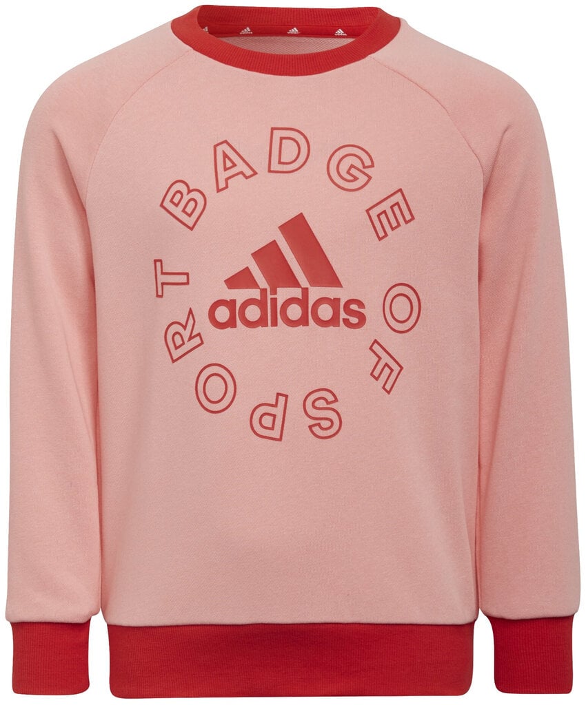 Adidas Urheiluasu Lk Logo Jog Set Red Pink H65799 hinta ja tiedot | Tyttöjen leggingsit ja housut | hobbyhall.fi