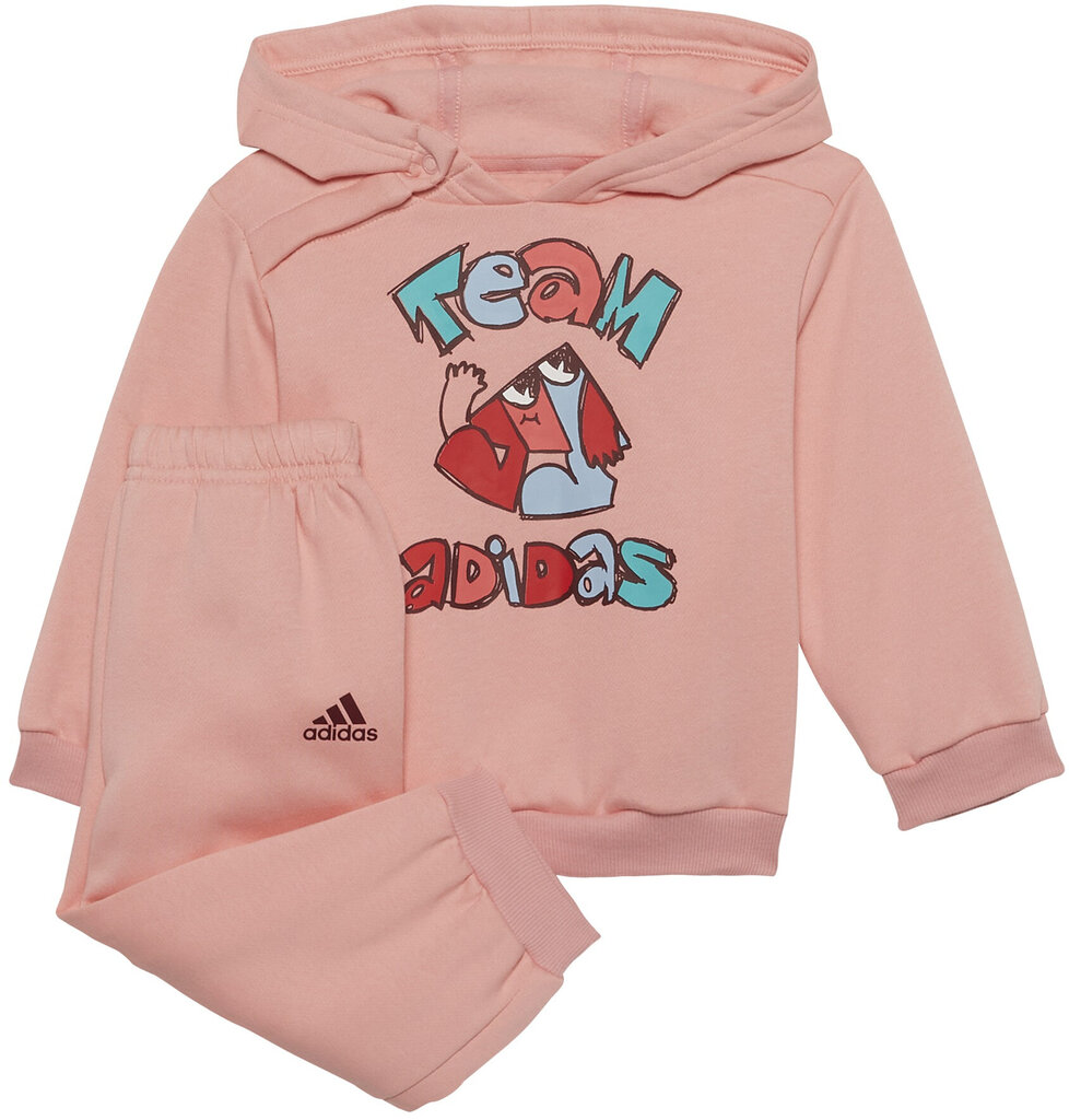 Adidas Urheiluasu I Over Jog Fl Pink H65815 hinta ja tiedot | Tyttöjen kokoasut ja setit | hobbyhall.fi