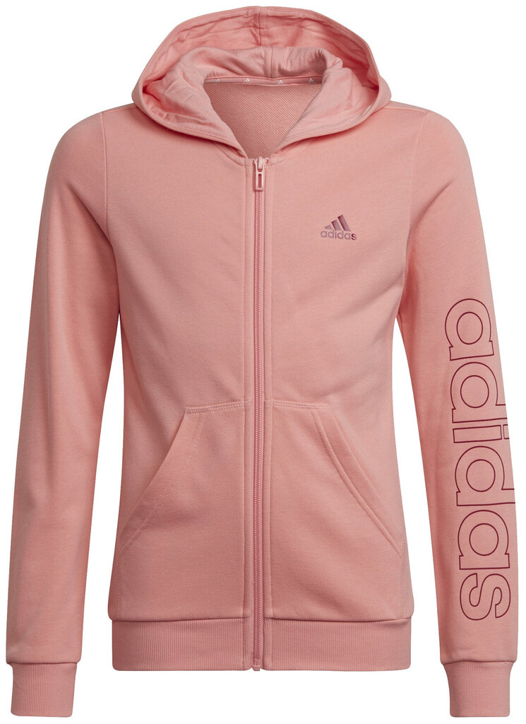 Adidas huppari G Lin Fz Hoodie Pink HE1968 hinta ja tiedot | Tyttöjen neuleet, liivit ja jakut | hobbyhall.fi