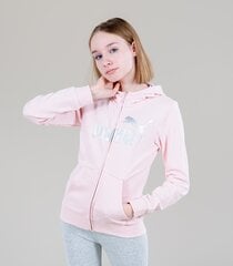 Puma huppari Ess+ Logo Full-Zip Hoodie Pink 846959 16 hinta ja tiedot | Tyttöjen neuleet, liivit ja jakut | hobbyhall.fi