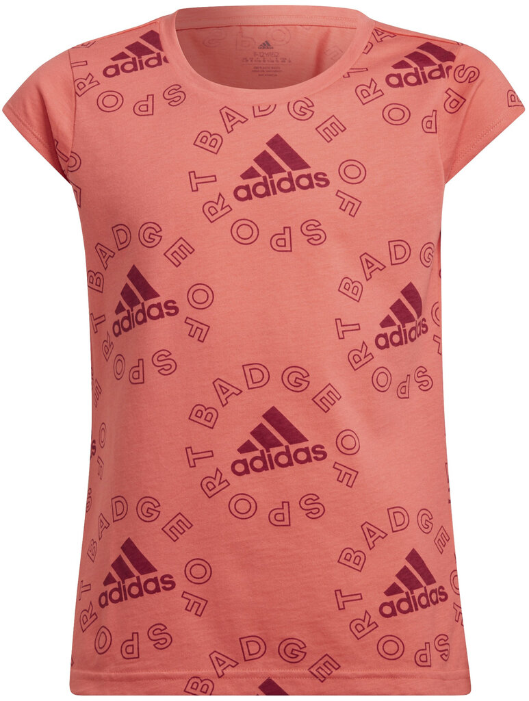 Adidas Puserot G Logo T Ess Pink HF1831 hinta ja tiedot | Tyttöjen paidat | hobbyhall.fi