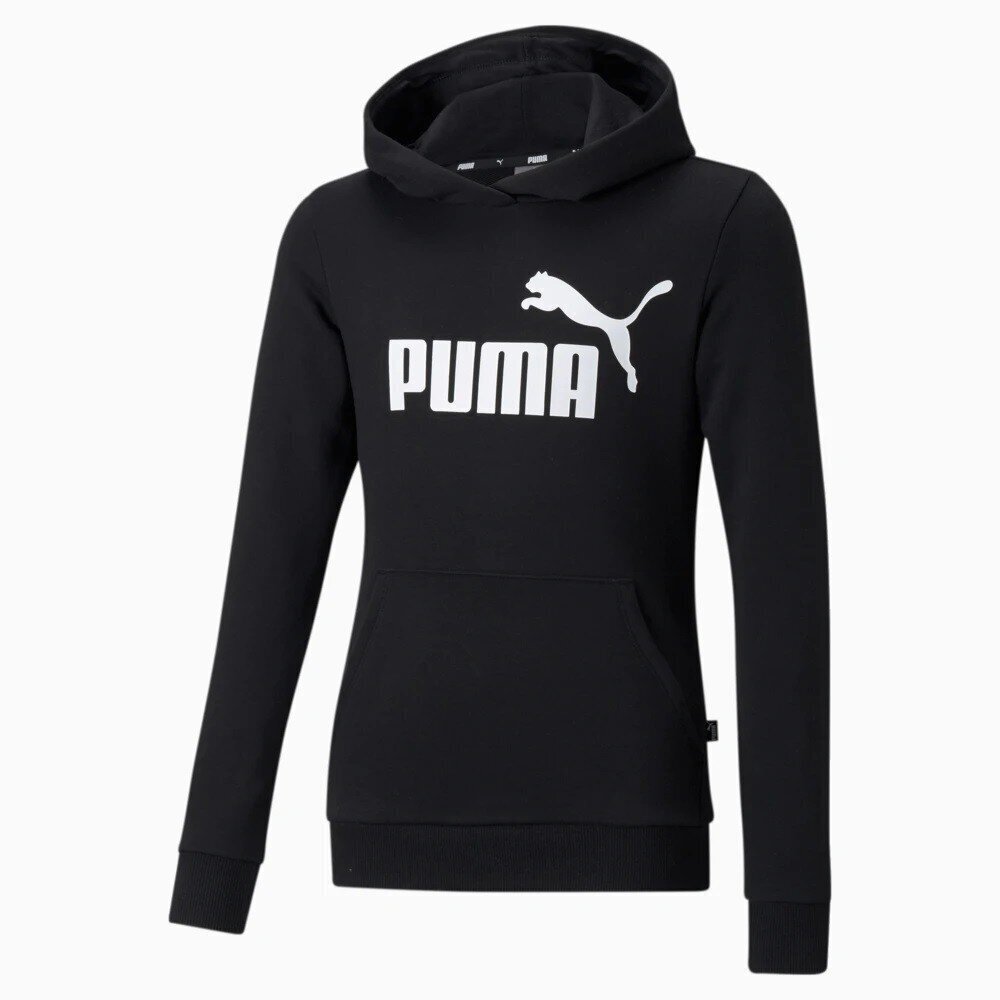 Puma Jumpperi Ess Logo Hoodie Black 587030 01 hinta ja tiedot | Tyttöjen neuleet, liivit ja jakut | hobbyhall.fi