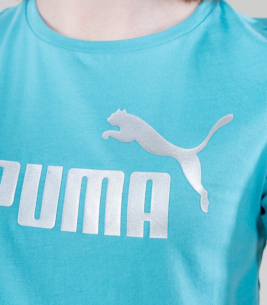 Puma Puserot Ess+ Logo Tee Green 846953 61 hinta ja tiedot | Poikien paidat | hobbyhall.fi